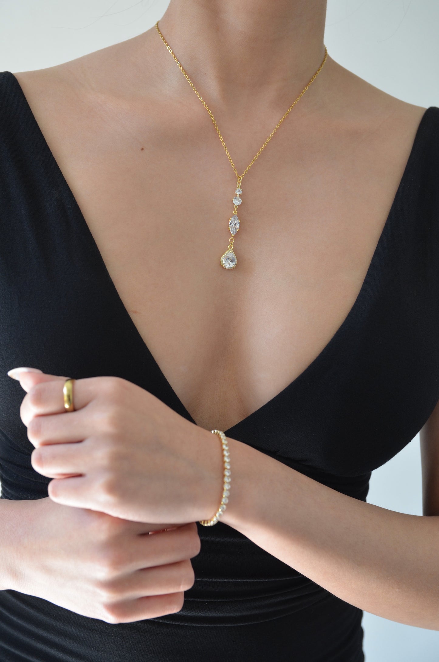 VINTAGE FILIPINIANA DIAMOND DROP NECKLACE