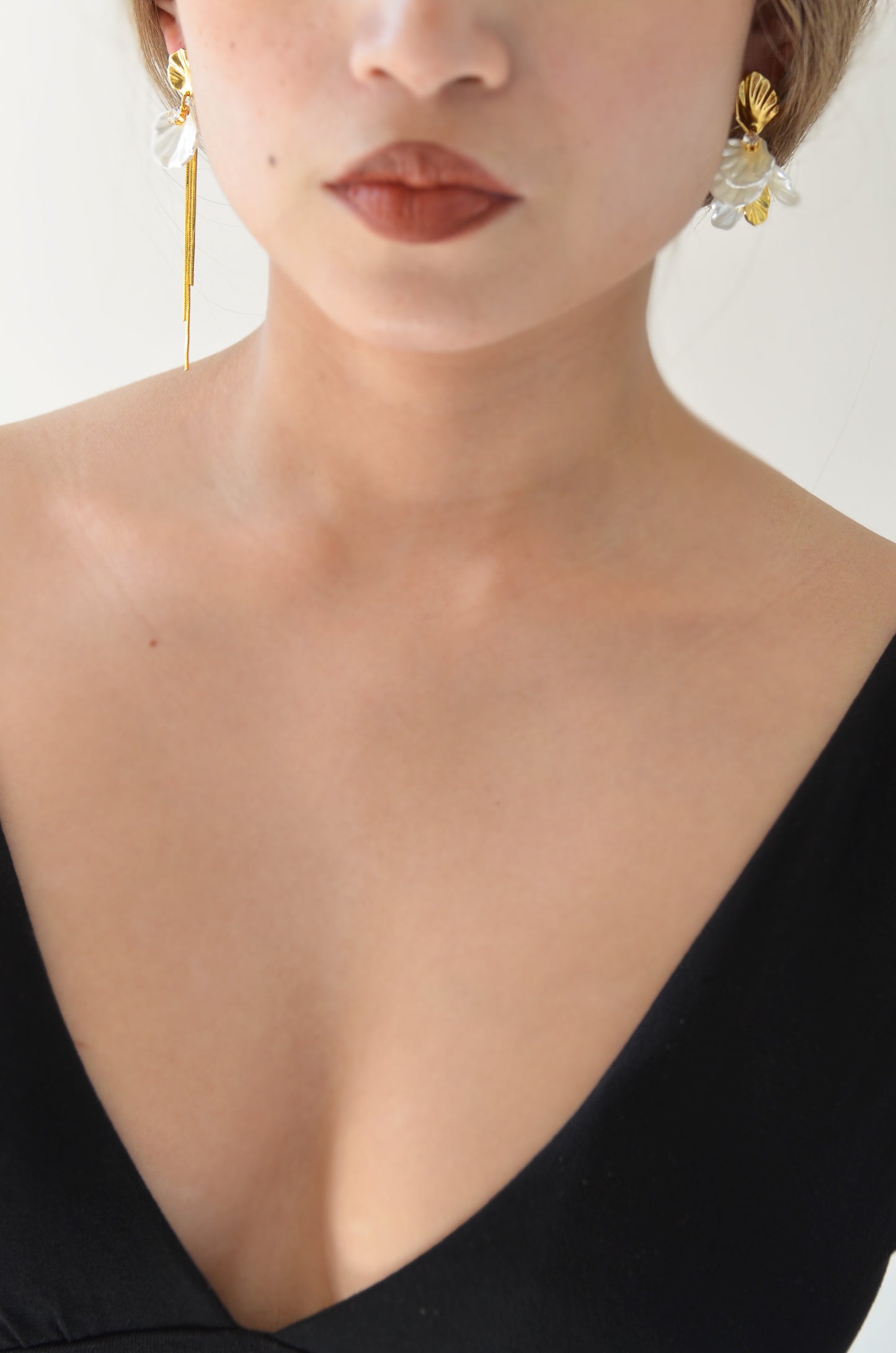 SAMPAGUITA FLOWER PEARL DROP EARRINGS