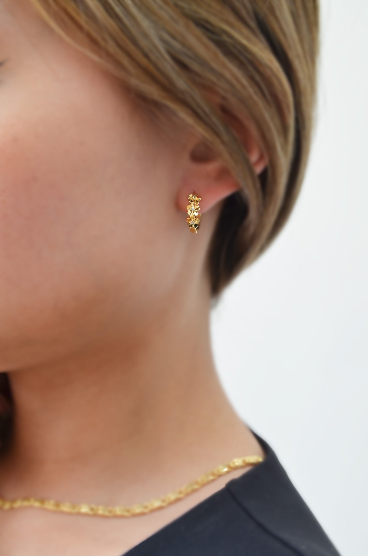 DAINTY HIBISCUS FLOWER EARRINGS