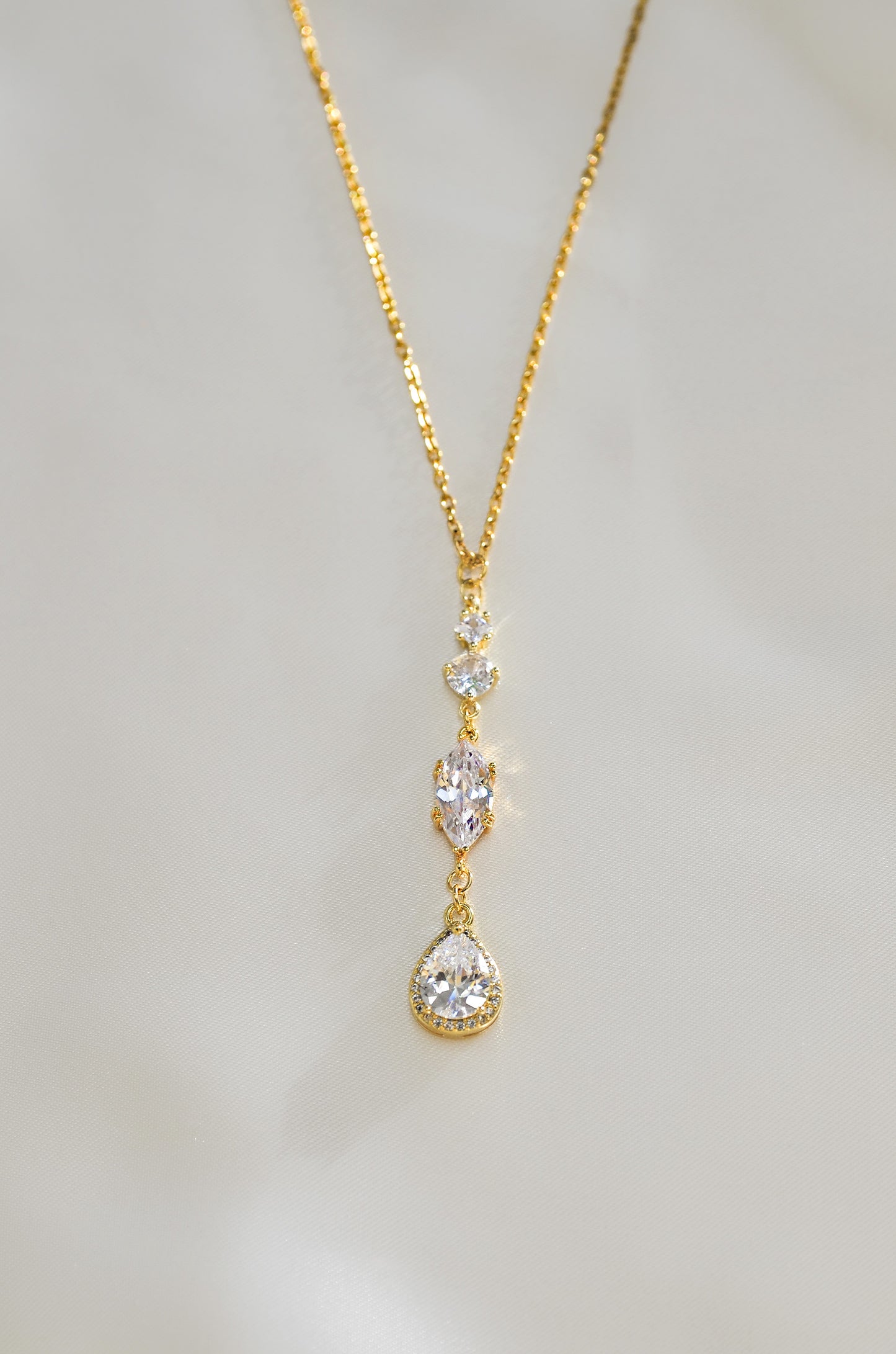VINTAGE FILIPINIANA DIAMOND DROP NECKLACE