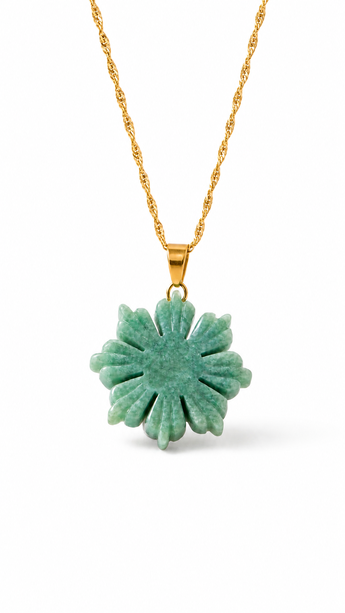 JADE MABUHAY SUN NECKLACE — Filipino Heritage Jade Pendant