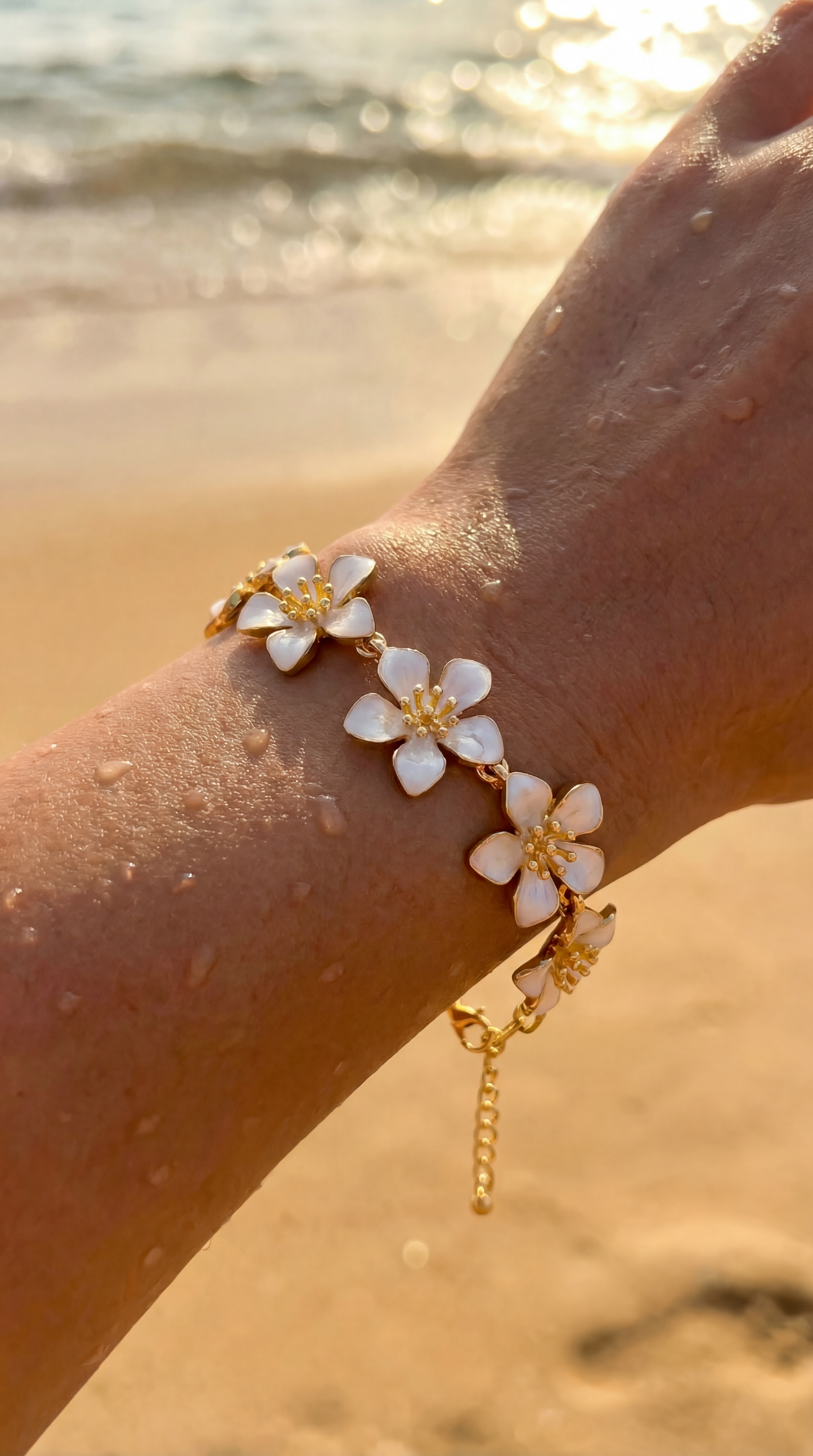 SAMPAGUITA FLOWER CHARM BRACELET/ ANKLET