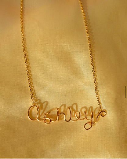 CUSTOM WIRE SCRIPT NAME NECKLACE