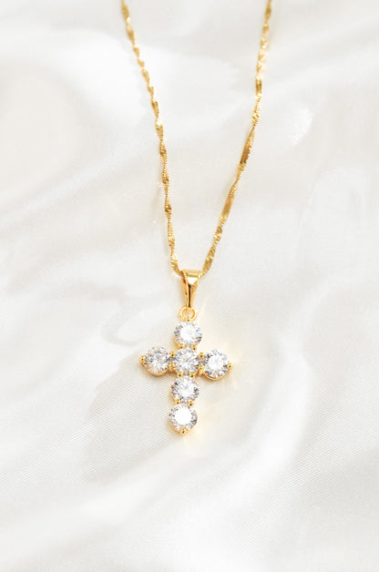 DIAMOND CROSS NECKLACE