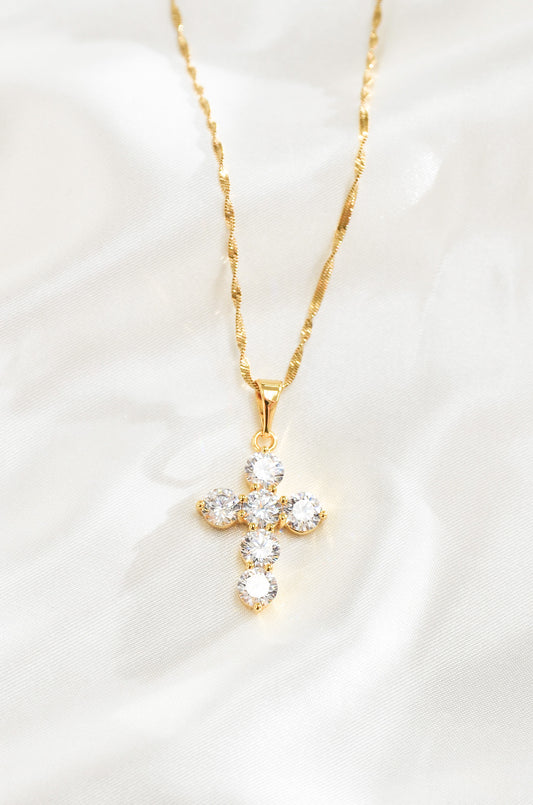 DIAMOND CROSS NECKLACE