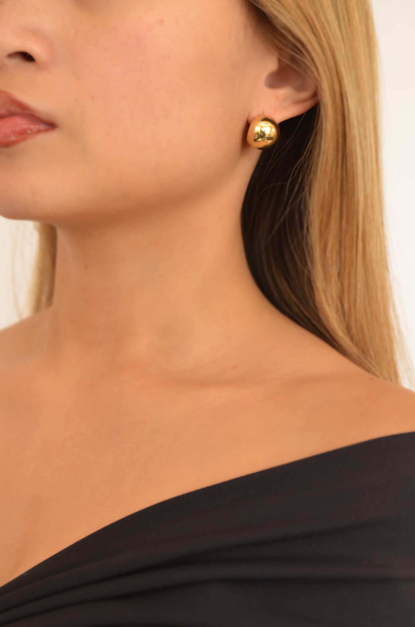 GOLDEN PANDESAL DOME EARRINGS