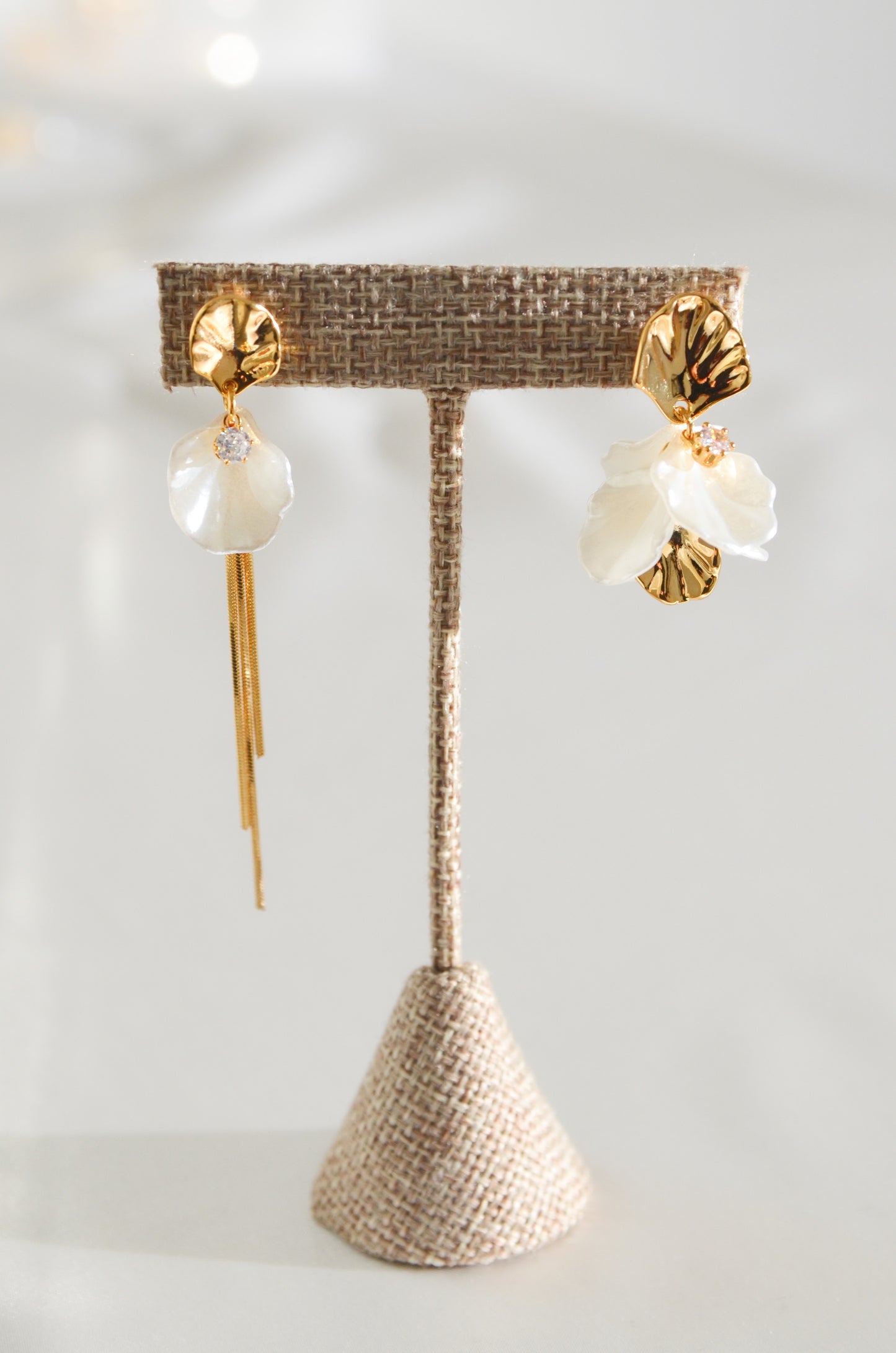 SAMPAGUITA FLOWER PEARL DROP EARRINGS