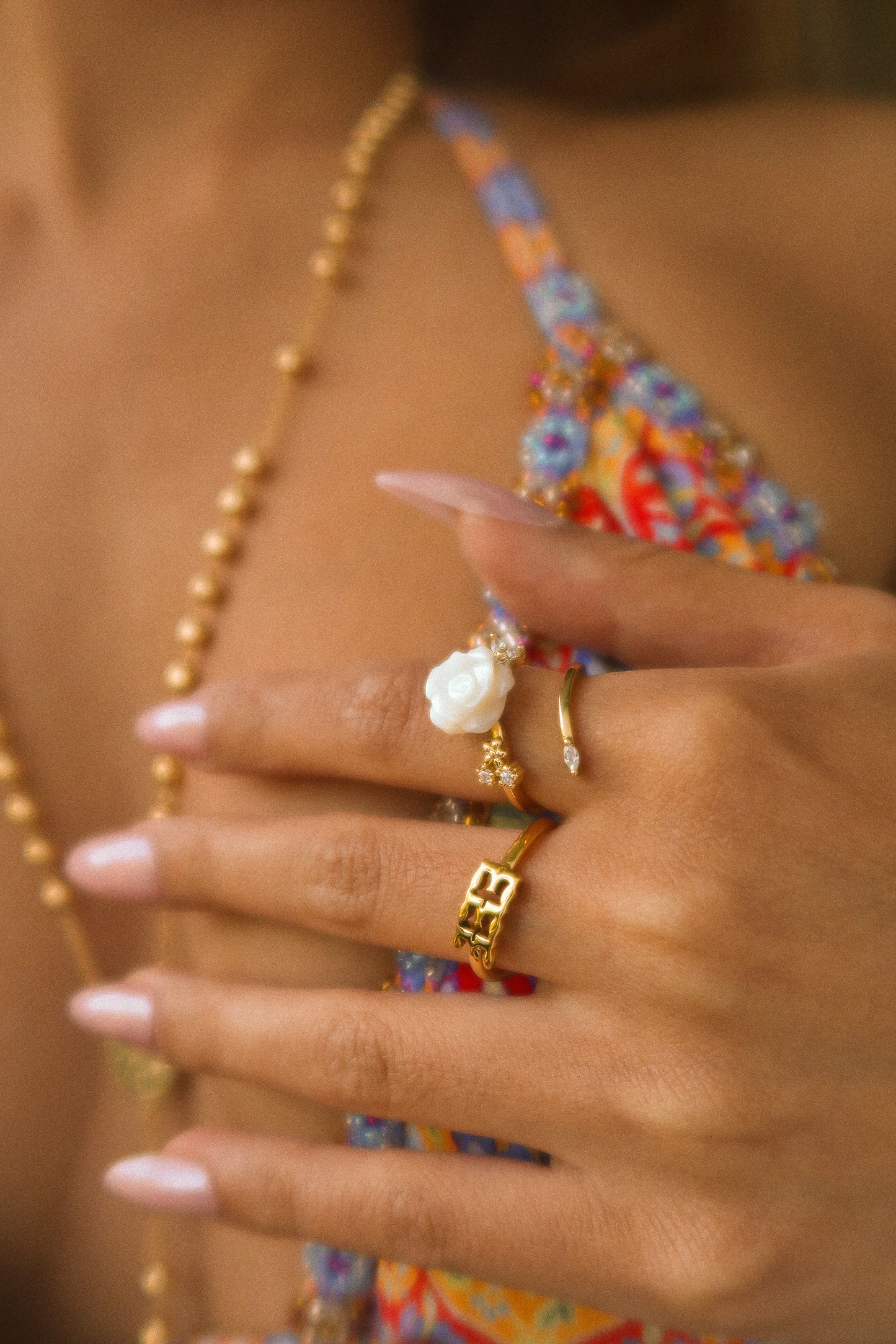 PEARL ROSE RING