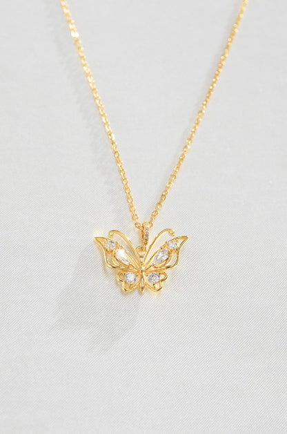 GEMSTONE BUTTERFLY NECKLACE