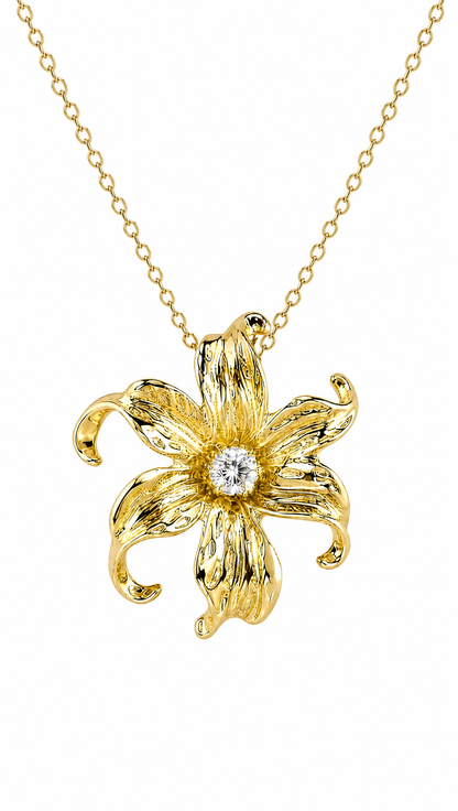 24K GOLD SAMPAGUITA FLOWER NECKLACE