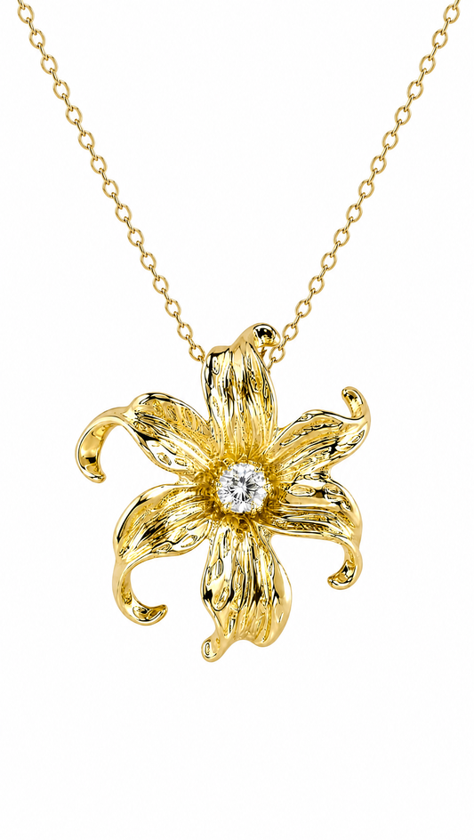 24K GOLD SAMPAGUITA FLOWER NECKLACE