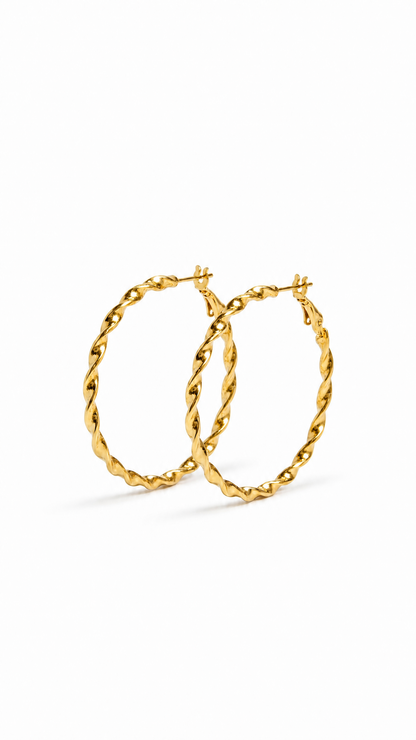 BORACAY WAVES HOOP EARRINGS