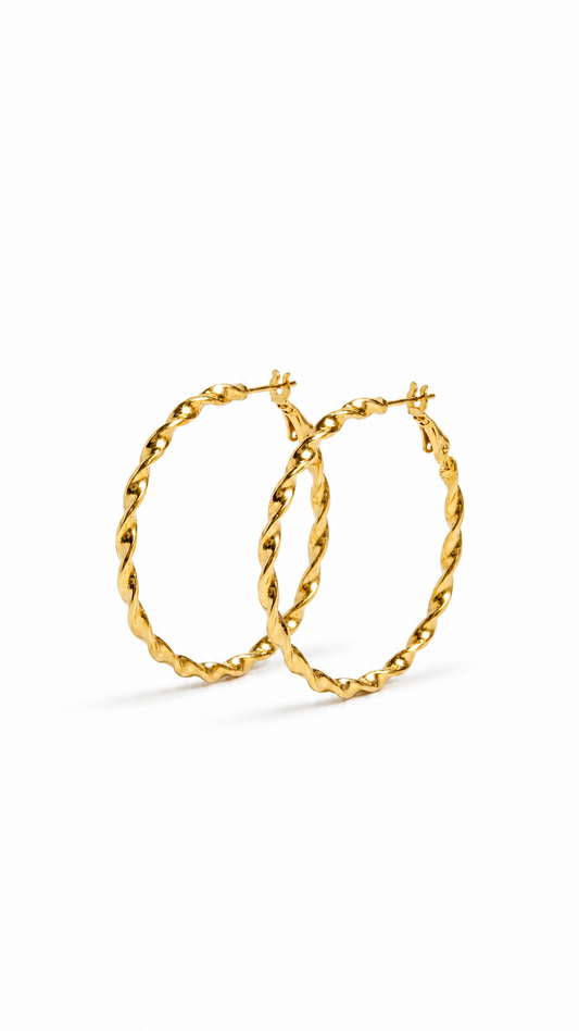 BORACAY WAVES HOOP EARRINGS