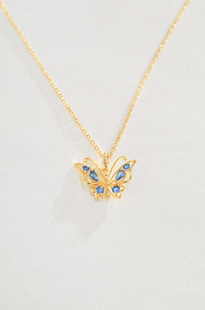 GEMSTONE BUTTERFLY NECKLACE