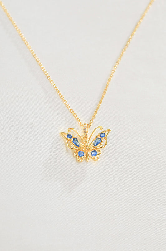 CRYSTAL BUTTERFLY NECKLACE