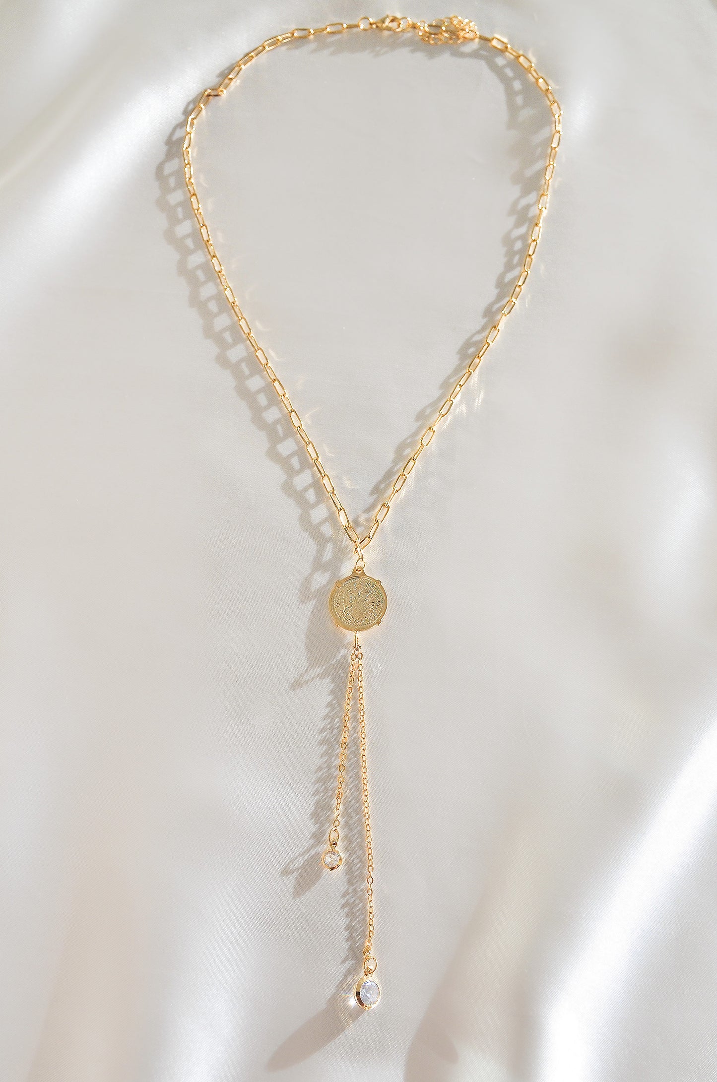 PROSPERITY COIN LARIAT NECKLACE