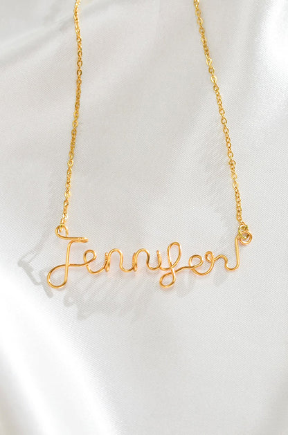 CUSTOM WIRE SCRIPT NAME NECKLACE