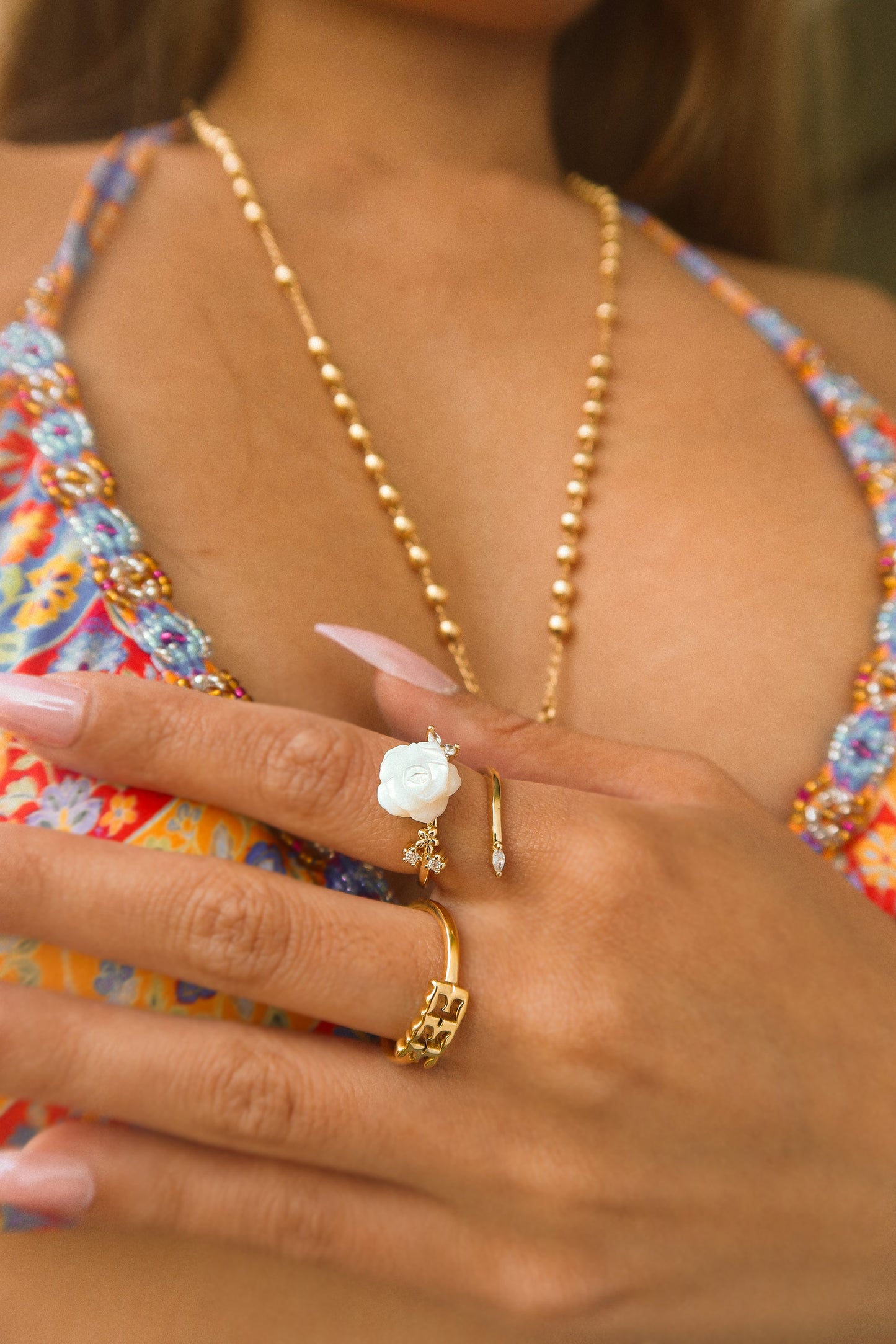 PEARL ROSE RING