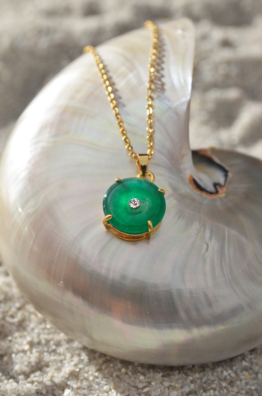 JADE GOOD LUCK AMULET NECKLACE