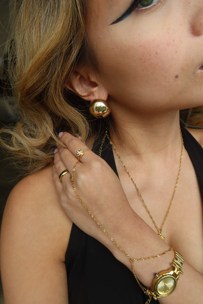 GINTO LUXURY DOME EARRINGS