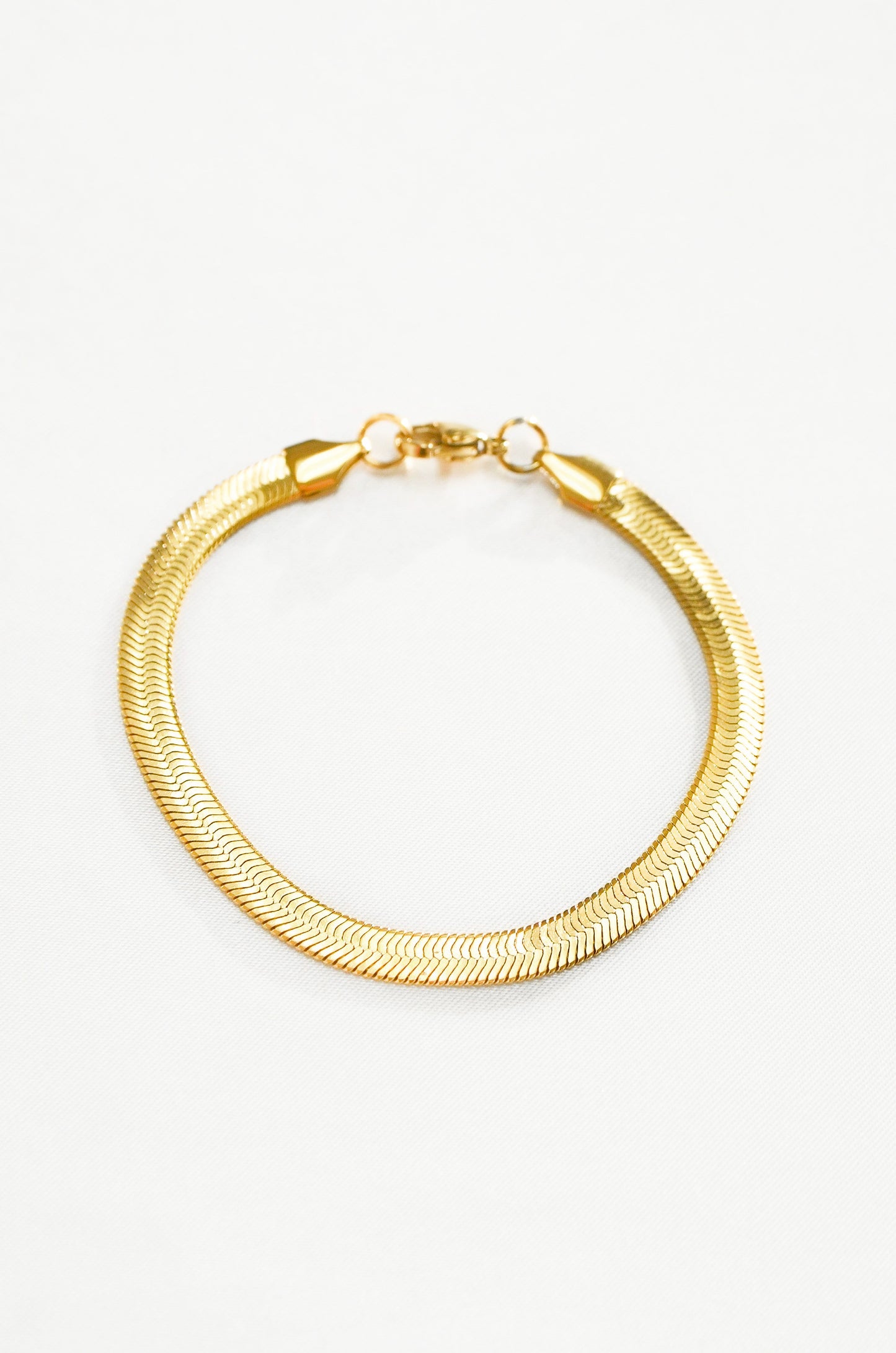 GOLD HERRINGBONE BRACELET