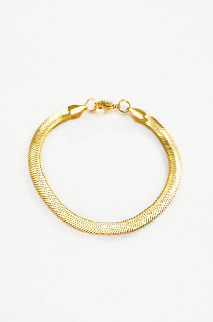 GOLD HERRINGBONE BRACELET