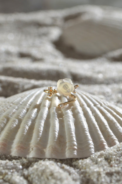 PEARL ROSE RING