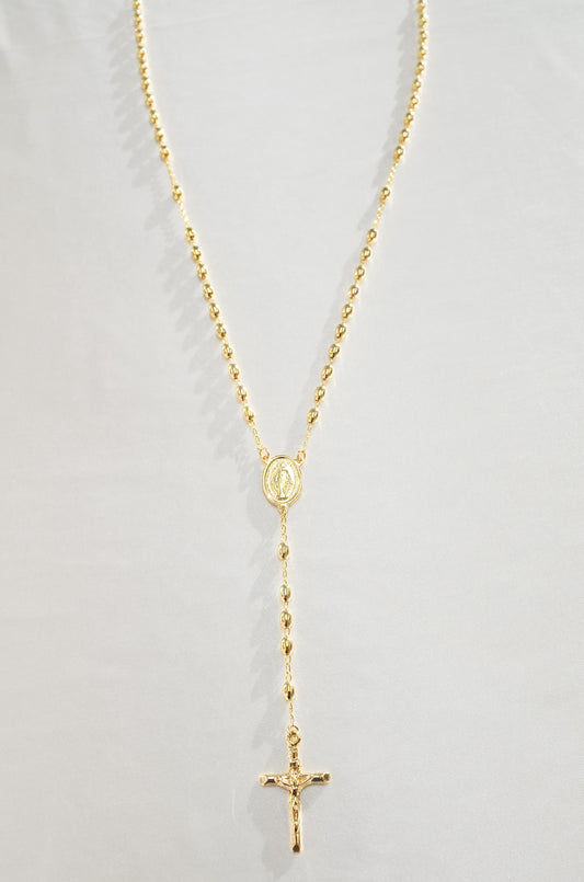 GOLD FILLED ROSARY NECKLACE