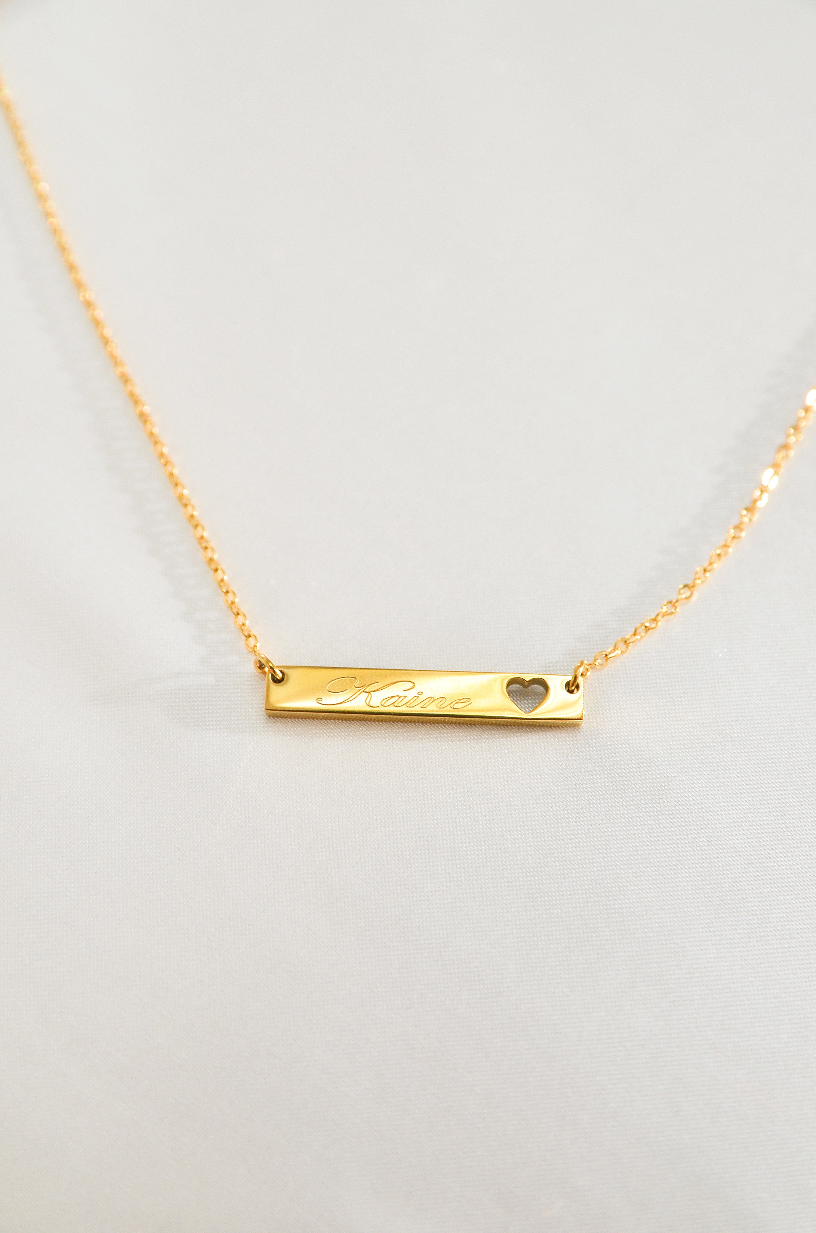 CUSTOM ENGRAVED HEART NECKLACE