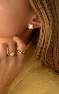 DIAMOND PEARL CLOVER EARRINGS
