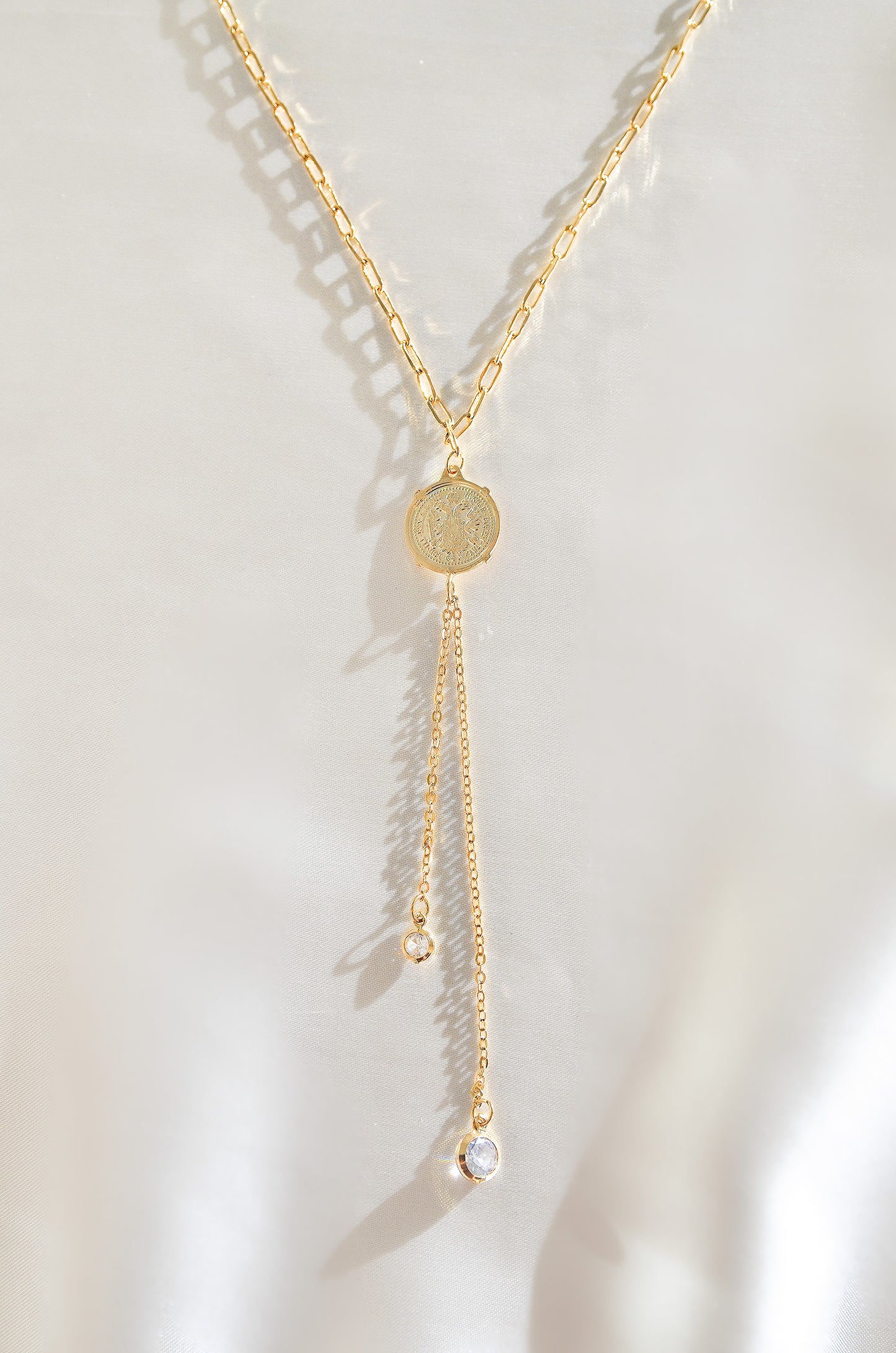 PROSPERITY COIN LARIAT NECKLACE