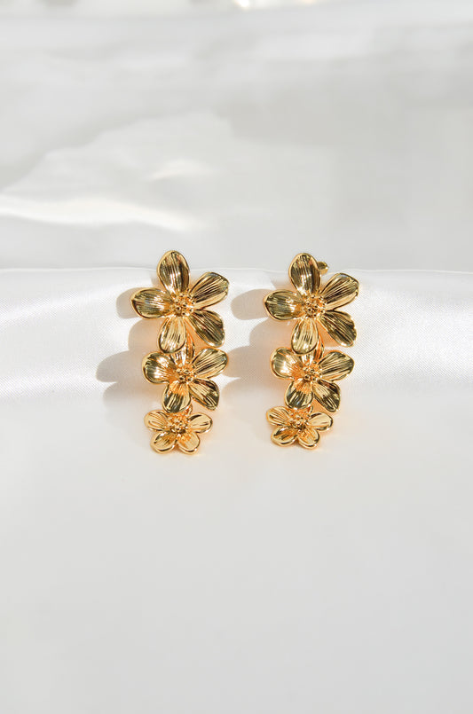HIBISCUS FLOWER DROP EARRINGS