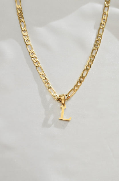 MEN'S CUSTOM INITIAL FIGARO CHAIN