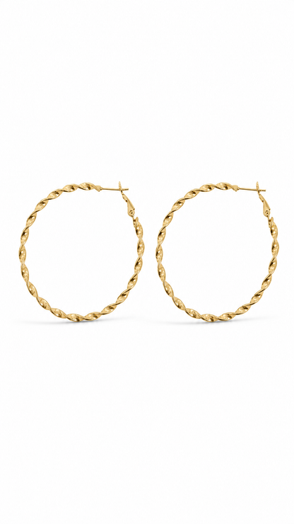 BORACAY WAVES HOOP EARRINGS
