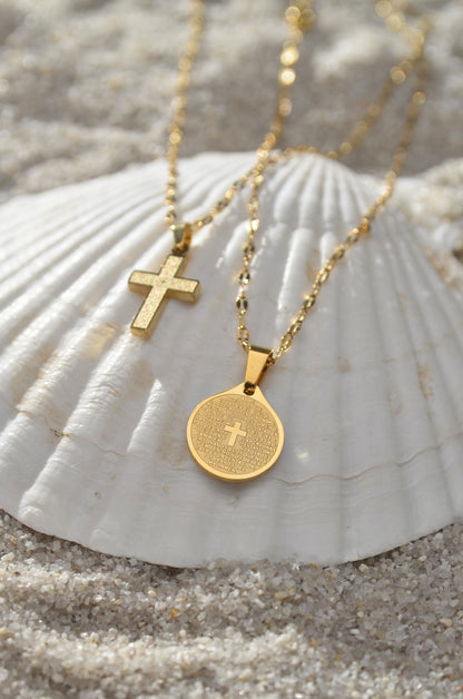 DAINTY SPANISH PRAYER PENDANT NECKLACE