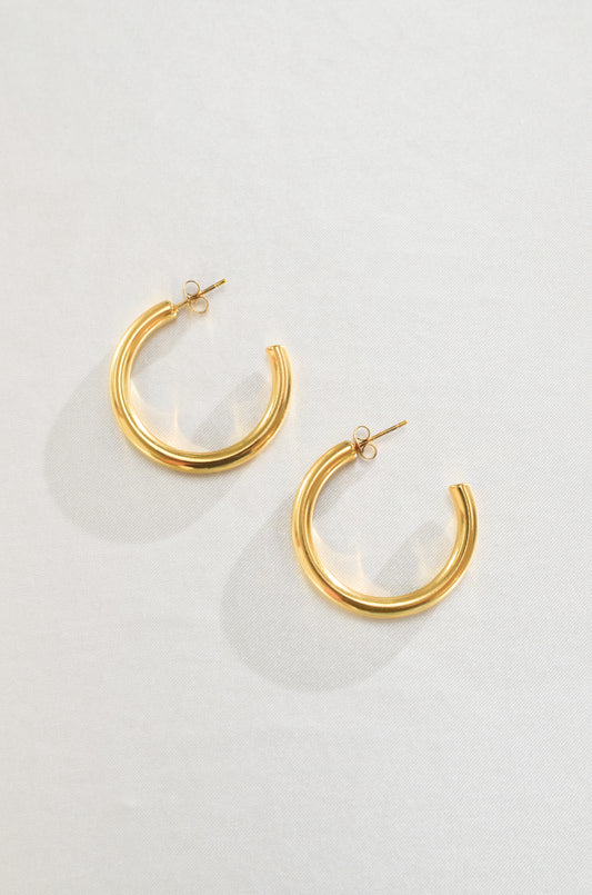 WATERSAFE GOLD HOOP EARRINGS