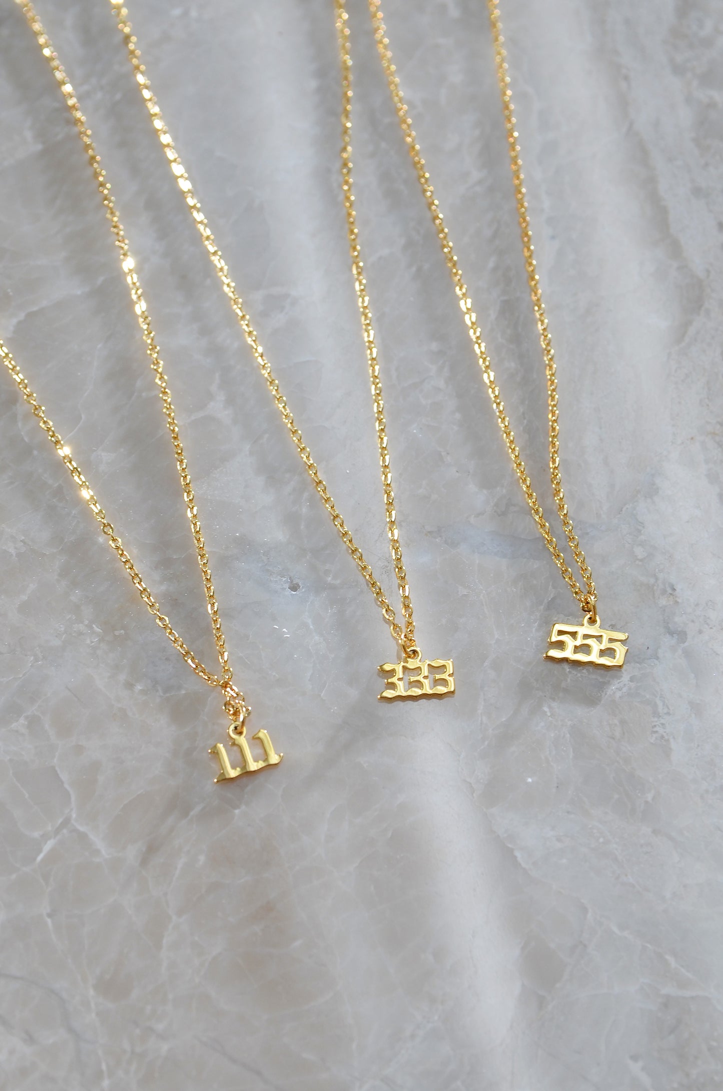 DAINTY ANGEL NUMBER NECKLACE