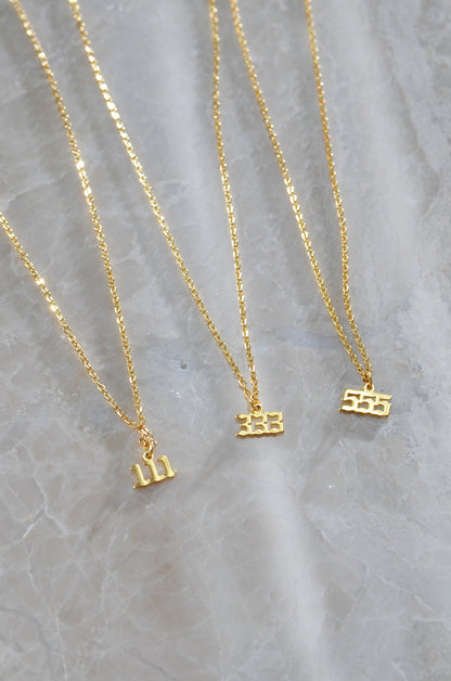 DAINTY ANGEL NUMBER NECKLACE