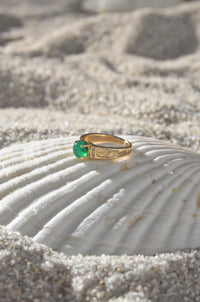 JADE SEAWEED RING