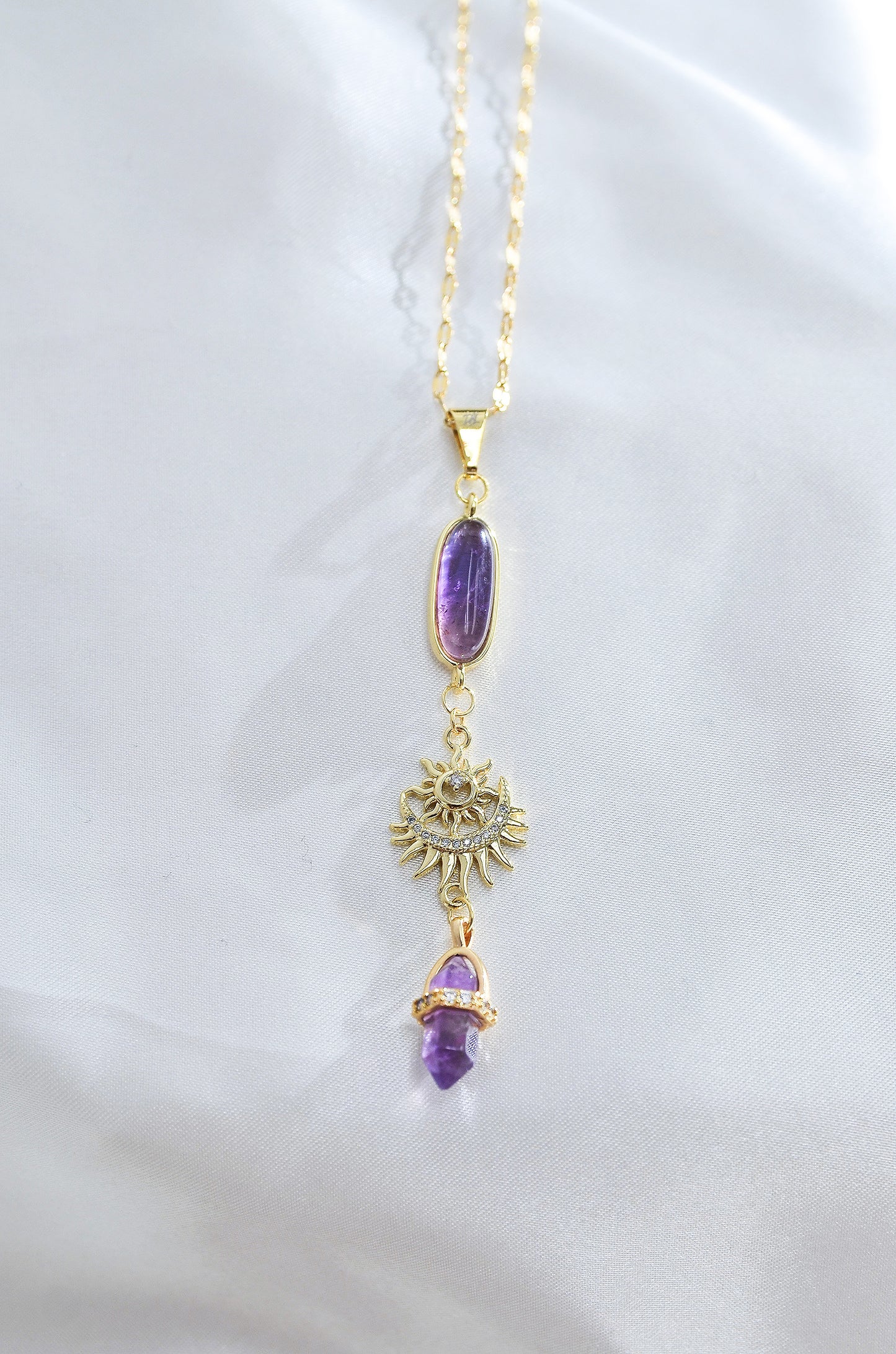 AMETHYST SUN GODDESS NECKLACE