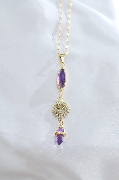 AMETHYST SUN GODDESS NECKLACE