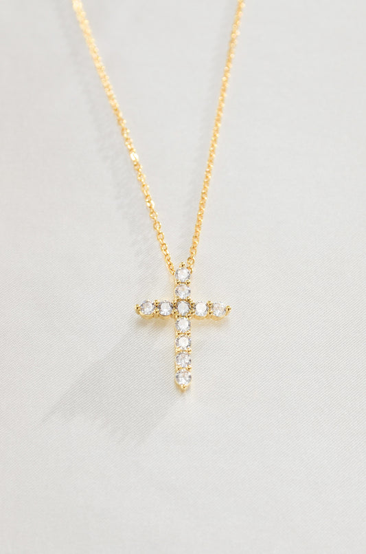 CRYSTAL CROSS NECKLACE