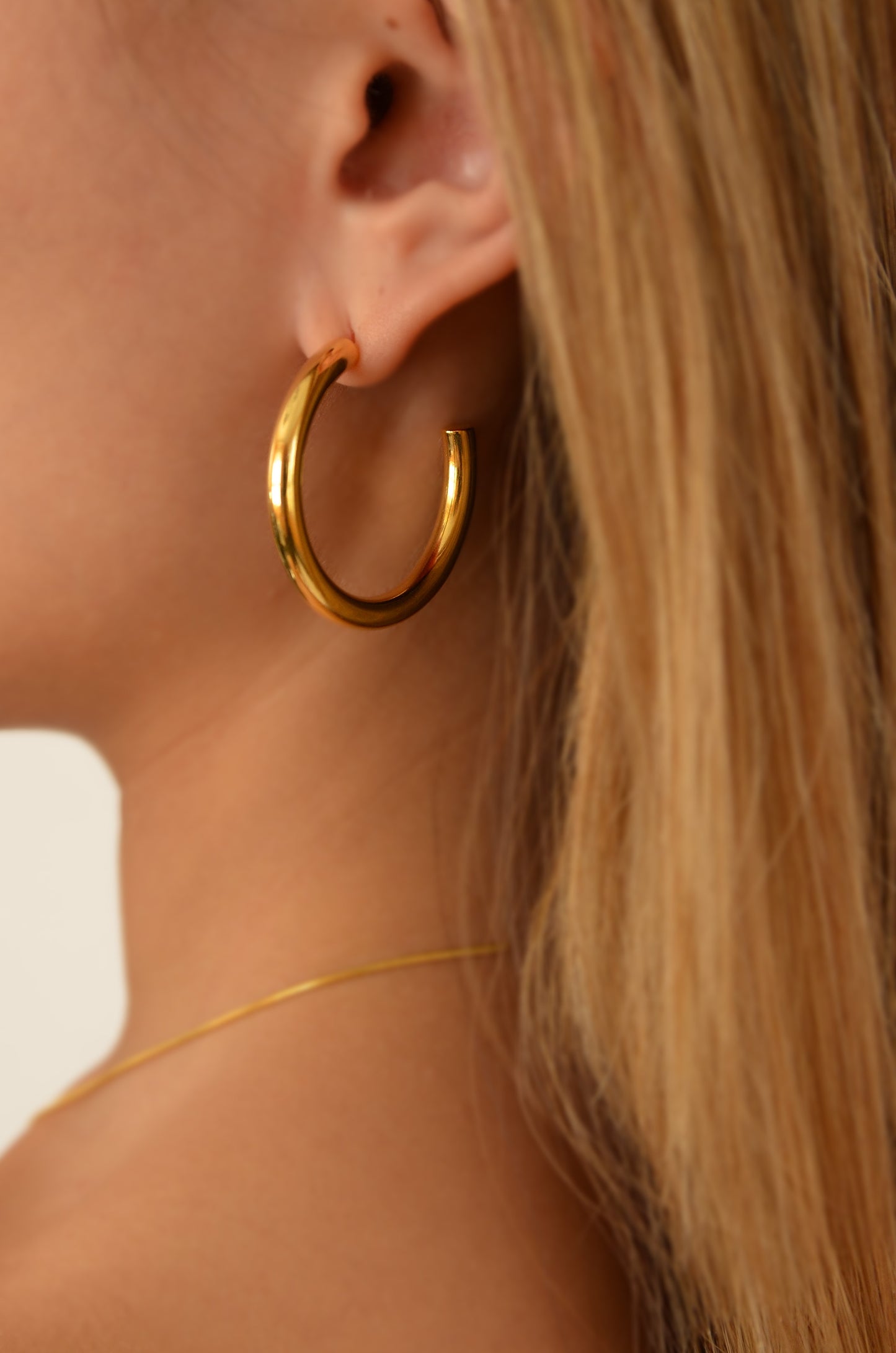 WATERSAFE GOLD HOOP EARRINGS