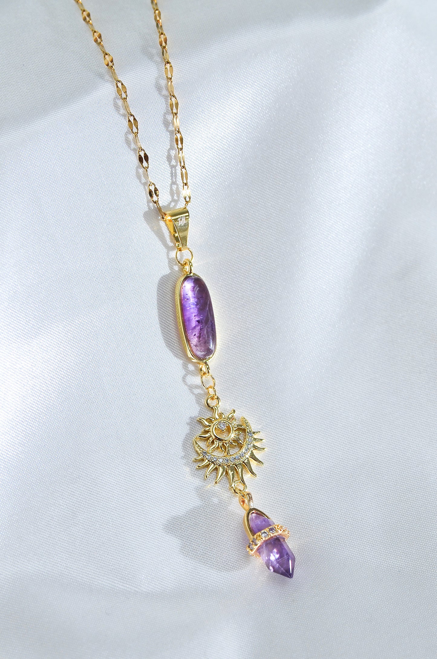 AMETHYST SUN GODDESS NECKLACE