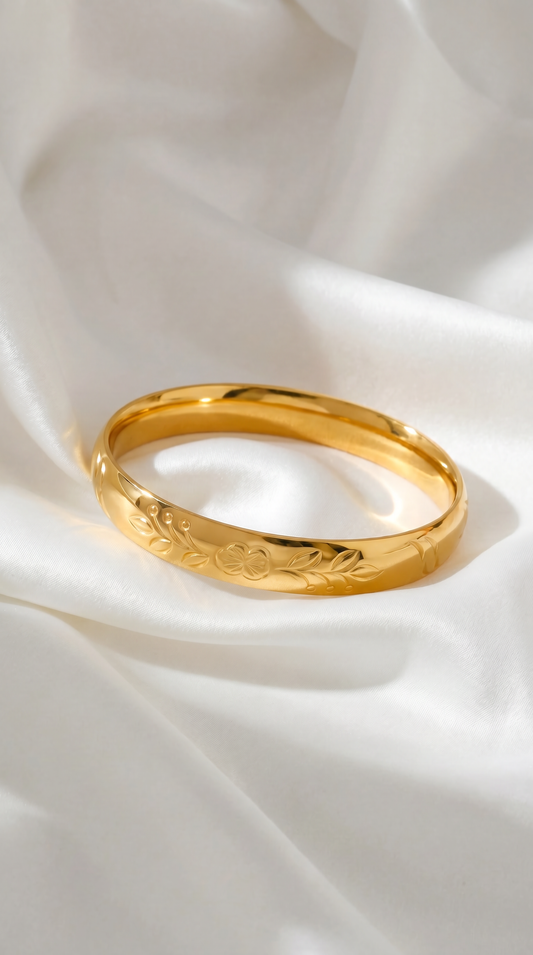 GOLDEN SAMPAGUITA FLOWER BANGLE