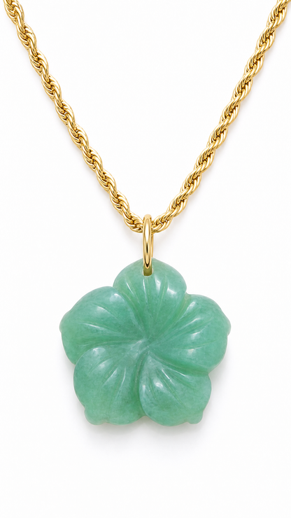 GEMSTONE SAMPAGUITA FLOWER NECKLACE