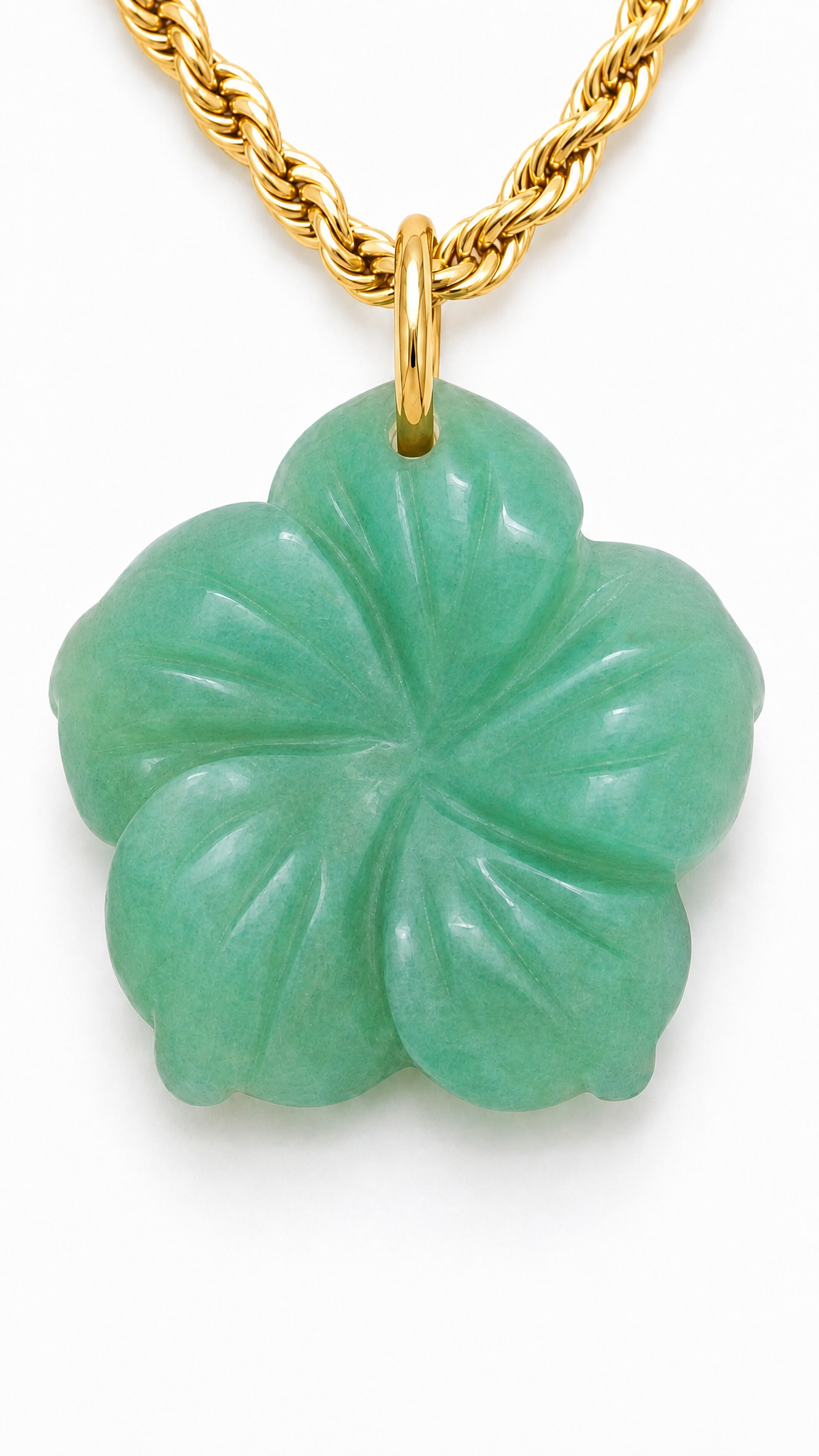 GEMSTONE SAMPAGUITA FLOWER NECKLACE
