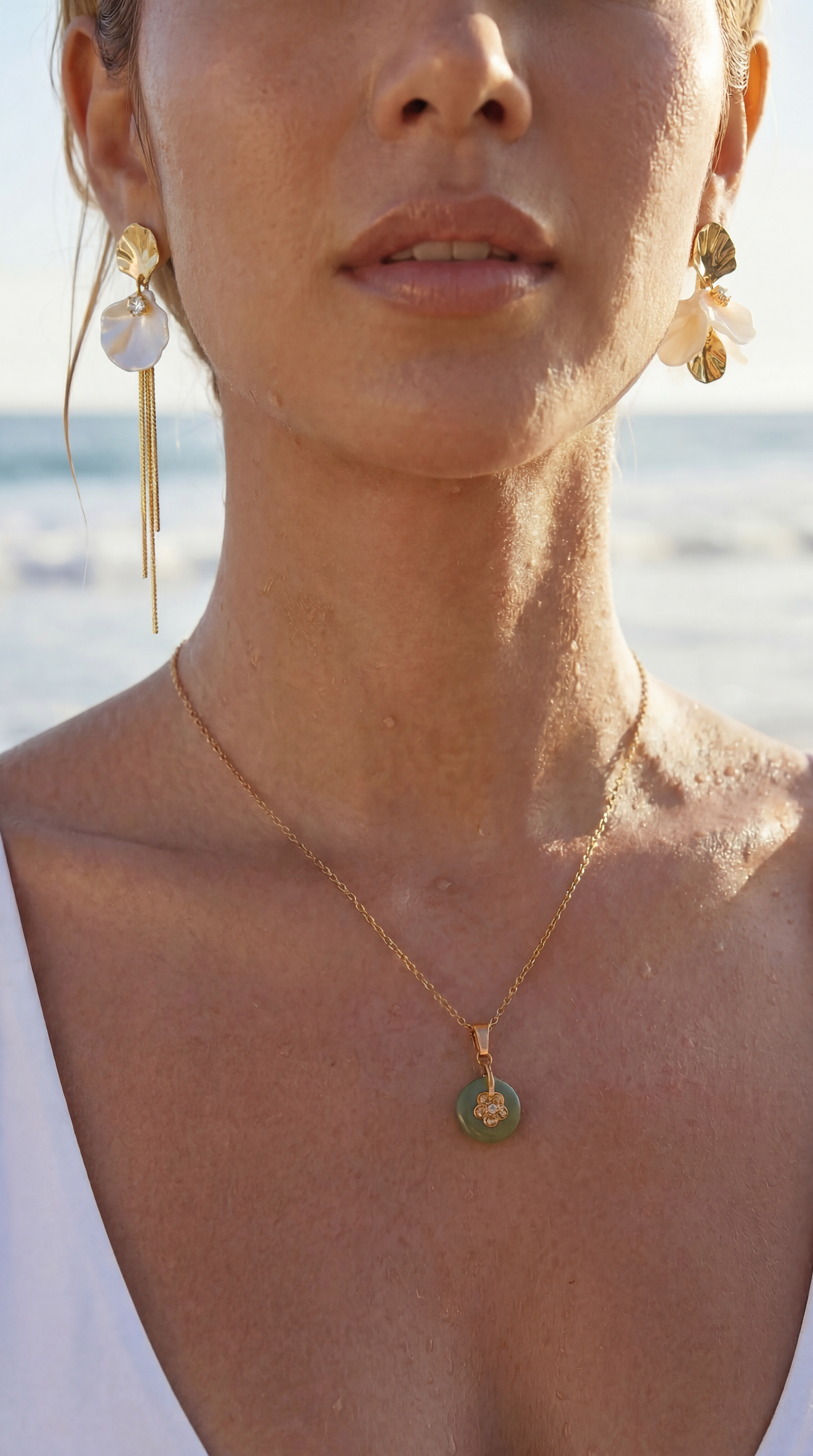 SAMPAGUITA FLOWER PEARL DROP EARRINGS