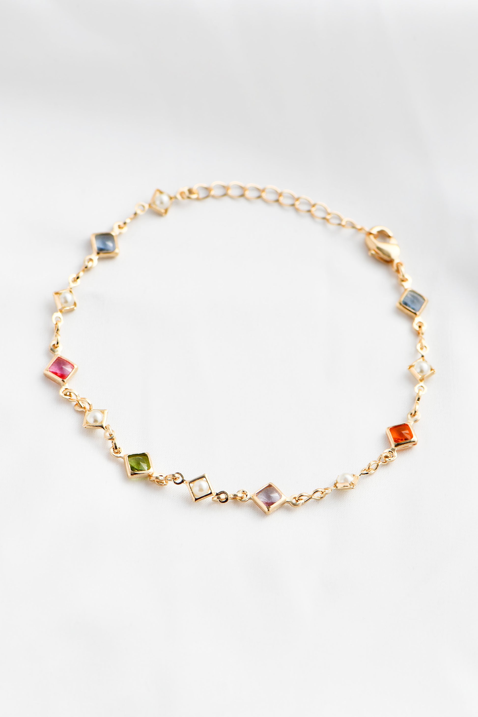 Halo Halo Pearl Crystal Bracelet by DBL Jewelry 