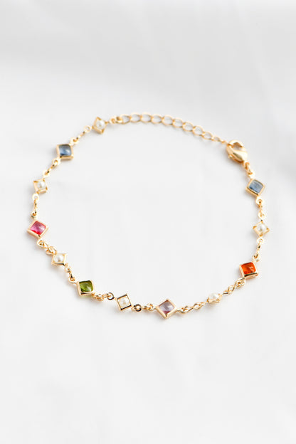 Halo Halo Pearl Crystal Bracelet by DBL Jewelry 